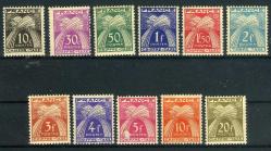 Koleksiyon Pulları, 1943/1946 Fransa Takse Pulları Damgasız Tam Seri