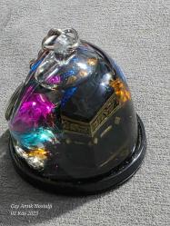 Akrilik Kâbe görselli anahtarlık