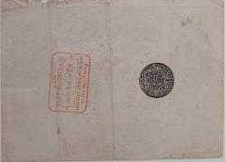 1293 (1877) II. ABDÜLHAMİD 50 KURUŞ ORİJİNAL KAĞIT PARA 63.04,900 SERİ NUMARALI ÇOK NADİR