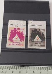 1949 TÜRKİYE KIZILAY DERNEĞİ MNH ÇADIRLI PULLAR ORİJİNAL TAM SERİ 2LL1W NADİRDİR