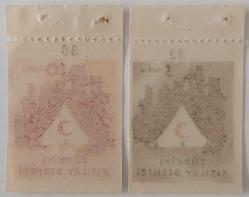 1949 TÜRKİYE KIZILAY DERNEĞİ MNH ÇADIRLI PULLAR ORİJİNAL TAM SERİ 2LL1W NADİRDİR