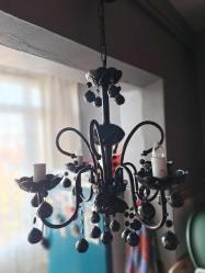 Sarkıt Avize - Salon Avizesi - Retro Avize - 4 lü Aydınlatma - 2 Ampül var