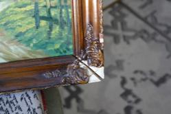 EL YAPIMI YAĞLI BOYA MANZARA  TABLO %100 EL YAPIMI URUNDUR  DETAYLAR RESIMLERDE (CD-ODA