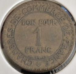 FRANSA 1 FRANK 1922 ( NATUREL ORJİNAL)