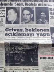 Yeni Sabah Gazetesi - Turkish Newspaper - 10 Mart 1959 - Musul şehri bombalandı - Bağdat Asi lider Abdülvehab Sevvaf'ın bombardıman'dan sonra öldürüldüğünü bildirdi fotoğraf - Nasır Kasım Çatışması - Irak ateşemiliterine göre  isyan bastırılmıştır - Grivas beklenen açıklamayı yaptı - İngiliz yıldızı Marlen Roscoe Türkiye'de film çevirecek - Sirkeci'de çarpışan bir otobüs ve bir tramvay yandı 23 kişi yaralandı fotoğraf - Irak'taki Asi lider Abdülvehab Sevvaf bir Kürt kabilesine mensup - Restore edileren Eyüp Sultan camii Başvekil Adnan Menderes'in de bulunacağı bir merasimle ibadet açılacak - Cafer ile Hürmüz karikatür çizen Altan Erbulak - Hayk Hammer çizen Oğuz Aral - Merkez bankası'nın 1958 bilançosu rekor seviyede - hazreti Muhammed'in torunları yazan Nezihe Araz Yazı Dizisi - Komili sabunları - Galatasaray Turgay Şeren'in bonservisini 60.000 olarak belirledi - Galatasaraylı Candemir sakatlığından dolayı kenarda arkadaşlarını izledi fotoğraf - Milli Takım kadrosu