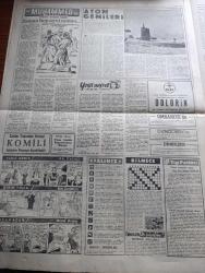 Yeni Sabah Gazetesi - Turkish Newspaper - 10 Mart 1959 - Musul şehri bombalandı - Bağdat Asi lider Abdülvehab Sevvaf'ın bombardıman'dan sonra öldürüldüğünü bildirdi fotoğraf - Nasır Kasım Çatışması - Irak ateşemiliterine göre  isyan bastırılmıştır - Grivas beklenen açıklamayı yaptı - İngiliz yıldızı Marlen Roscoe Türkiye'de film çevirecek - Sirkeci'de çarpışan bir otobüs ve bir tramvay yandı 23 kişi yaralandı fotoğraf - Irak'taki Asi lider Abdülvehab Sevvaf bir Kürt kabilesine mensup - Restore edileren Eyüp Sultan camii Başvekil Adnan Menderes'in de bulunacağı bir merasimle ibadet açılacak - Cafer ile Hürmüz karikatür çizen Altan Erbulak - Hayk Hammer çizen Oğuz Aral - Merkez bankası'nın 1958 bilançosu rekor seviyede - hazreti Muhammed'in torunları yazan Nezihe Araz Yazı Dizisi - Komili sabunları - Galatasaray Turgay Şeren'in bonservisini 60.000 olarak belirledi - Galatasaraylı Candemir sakatlığından dolayı kenarda arkadaşlarını izledi fotoğraf - Milli Takım kadrosu
