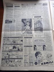 Yeni Sabah Gazetesi - Turkish Newspaper - 11 Mart 1959 - Irak'ta isyan bastırıldı - Asi Radyo Sustu - Sevvaf'la beraber birçok subay öldürülmüş - musul'da sokağa çıkmak yasak - On bir ayın sultanı Ramazan - Fransız bombası Gestapo'ya karşı - Makarios ilk defa Grivasla görüştü - fırınlar Dün özlenen Ramazan pidelerini satışa çıkardılar fotoğraf - Türk Irak hududu kapatıldı - Cafer ile Hürmüz karikatür çizen Altan Erbulak - Hayk Hammer çizen Oğuz Aral - İstanbul Ankara Radyosu Programı - Ford - kerbela'dan sonra yazan Nezihe Araz Yazı Dizisi - milli kaleci Turgay Şeren futbolu bırakıyor - Vefa ile liderlik müsabakasına çıkacak Galatasaraylılar hazırlıklarını tamamladı fotoğraf - Fenerbahçe kaptanı Naci Erdem Yarın idmana çıkıyor - atletizm faaliyet programı açıklandı - milli takım antrenörü Remondini - Adalet Kulübü anlaşamadığı futbolcularını satışa çıkaracak - Türkiye birinciliği çok sönük geçti yazan Yalçın Granit - O'Brien gülleyi 19.02 savurdu - Vefalı futbolcular fotoğraf