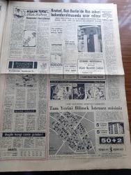 Yeni Sabah Gazetesi - Turkish Newspaper - 12 Mart 1959 - Irak'ta 60 subay idam olundu - Irak başvekili Abdülkerim Kasım karışıklıkların ilk günü Bağdat'ta Raşit caddesi'ni dolduran halka hitap ederken fotoğraf - Şişli Nihat bey apartmanında sosyetenin devam ettiği kumarhane basıldı - Yılın en çok satılan volare plağı fotoğraf - E.O.K.A üç gün içinde silahlarını teslim edecek - Kıbrıs'a vapur seferleri başladı - Vali Ethem Yetkiner Ekrem Özden'in iddialarına cevap verdi - CHP'yi dine hürmetsizlikle itham eden rapor - Ulvi Yenal Türk Hava Yolları idare Meclisi reisi olacak - Cafer ile Hürmüz karikatür çizen Altan Erbulak - Hayk Hammer çizen Oğuz Aral - sinema tiyatro programı - kerbela'dan sonra yazan Nezihe Araz Yazı Dizisi - 1959 Modeli Rambler Hudson -  Vefa Galatasaray'a yenilmeyerek Grup liderliğini muhafaza etti fotoğraflar - İstanbulspor ilk galibiyeti Beykoz'dan aldı - arjantin'den telgraf bekleyen Turgay Şeren kulübünün tutumundan şikayetçi - Remondini milli takım antrenörü oldu