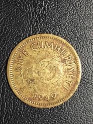 1949 YILI 25 KURUŞ ÇT ( PİRİNÇ ) TCM 5203