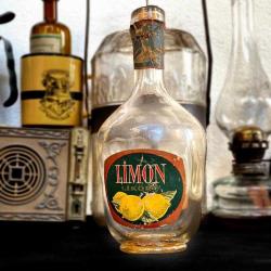 1960, TEKEL Limon Likörü Cam Şişesi