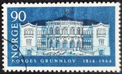 +++ NORVEÇ ANAYASA 150.YIL , MECLİS BİNASI     1964    - DAMGALI