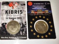 LOT.14 » 2 Li Lot Kıbrıs 5 TL - 2023 göreve başlama paraları
