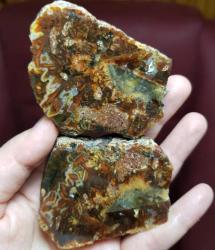 Ateşli Çılgın Çubuk Akik Çifti: Yaratıcılık İçin Topraklayıcı Kristal - Ağırlık: 191g - Benzersiz Koleksiyonluk Nadir Parça Kütle