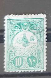 1908 Abdülhamid 10 para damgalı