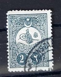 1908 Abdülhamid 2 kuruş damgalı