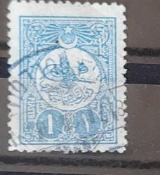 1910 Reşad 1 kuruş damgalı