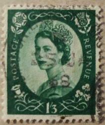 1958 İngiltere Pulu - Kraliçe Elizabeth II - 1,6 Sh