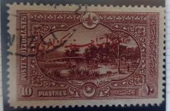 1914 İmtiyazat-ı Ecnebiyenin Lağvı 10 kuruş serinin en büyük valörü isfila 2024 katalog değeri 2000 tl - damgalı