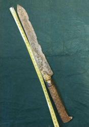 Süngü,  Balkan Savaşı, Çanakkale Savaşları,  Kurtuluş Savaşı Dönemi Yatağan Kılıçtan Süngüye Çevrilmiş Kemik Saplı Süngü. Nadir Koleksiyonluk..36 cm.