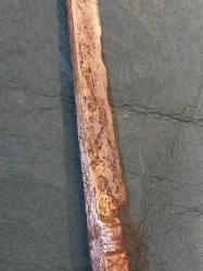 Süngü,  Balkan Savaşı, Çanakkale Savaşları,  Kurtuluş Savaşı Dönemi Yatağan Kılıçtan Süngüye Çevrilmiş Kemik Saplı Süngü. Nadir Koleksiyonluk..36 cm.