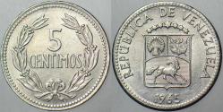 VENEZUELA 5 CENTİMOS 1965 ÇİLALTI+