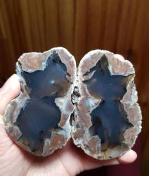 Huzurlu Göl Desenli Thunderegg Akik – Sakinleştirici Enerjiye Sahip Gök Gürültüsü Yumurtası Agate - Ağırlık: 354g - Benzersiz Koleksiyonluk Nadir