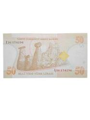 E 36  / 8. Emisyon 50 Yeni Türk Lirası Koleksiyon Cumhuriyet Dönemi Kağıt Para.