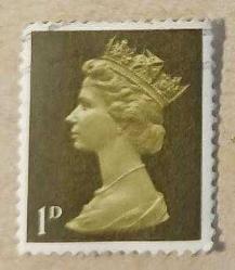 1968 İngiltere Pulu - Kraliçe Elizabeth II - 1D