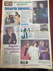 ŞEY HAFTALIK MAGAZİN GAZETESİ DOĞUM GÜNÜ HEDİYESİ  ( Turkish Newspaper ) - 22 ŞUBAT 1986 -TAM TAKIM 12 SAYFADIR -Necla Nazir-Olcay Zaimoğlu-Cüneyt Arkın-Muazzez Abacı-Kuzey Vargın-Hülya Sözer-Mehmet Ali Erbil-Gönül Akkor-Bahar Öztan-Ferdi Tayfur-Mine Koşan-Orhan Gencebay-Hamiyet Yüceses-Neşe Karaböcek-Selim Turan-Şükrü Karaman-Melahat Özbek-Osman Hattat-Selami Şahin-Meral İpek-Ahmet Hattat-Özlem Onursal-Alev Sayın-Hülya Koçyiğit-Zerrin Gözübüyük-Gökben-Sapık Necla Nazir’i öldürecekti-Sansasyon sömürüsü-İhtiyarlık bunalımı-Bağdat’ı fethetmeye gidiyor-Yasak aşk iş gezisinde-Milyonlar gidince akıl başına geldi-Gönül Akkor toptan değişiyor-Barut patladı Bahar yandı-Ferdi Tayfur haram oldu-Mine Koşan’ı Gencebay koşturuyor-Genelevde yas-Yerimizi dolduracak assolist gelmedi-Neşe Karaböcek’in Almanya topu Avşar kızı