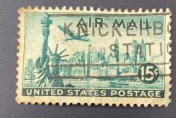 Amerika Birleşik Devletleri Pulu - USA Stamp - Postadan Geçmiş Pul Filateli - Damgalı - ÖZGÜRLÜK ANITI - NEW YORK ŞEHRİ TEMALI PUL, 15 PARA - YABANCI PULLAR-NOSTALJİK DOĞUM GÜNÜ HEDİYESİ