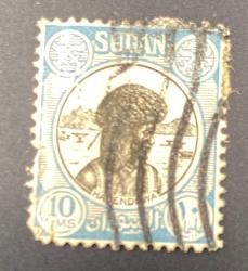 Sudan Pulu - Sudan Stamp -  Postadan Geçmiş Pul Filateli - DAMGALI - Hadendowa Yerlisi Temalı Pul,10 PARA - YABANCI PULLAR -NOSTALJİK DOĞUM GÜNÜ HEDİYESİ