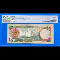 Keyman Adaları 5 dolar 1996 Çil Uzun tip az çıkar PMG 66 EPQ