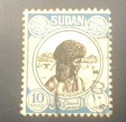 Sudan Pulu - Sudan Stamp -  Postadan Geçmiş Pul Filateli - DAMGALI - Hadendowa Yerlisi Temalı Pul,10 PARA - YABANCI PULLAR -NOSTALJİK DOĞUM GÜNÜ HEDİYESİ