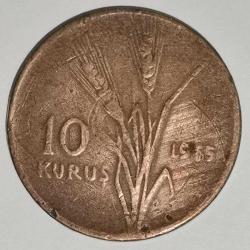TÜRKİYE 1965   10  KURUŞ