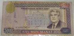 TÜRKMENİSTAN  1999   5000  MANAT