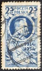 +++ POLONYA JOZEF PILSUDSKI     1934    25G   - DAMGALI , HALİYLE
