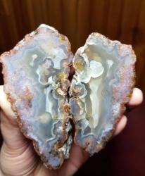 Krem Çiçek Akik | Büyüme ve İç Uyum Taşı | Rengarenk Manzaralı Agate Yarı Saydam - Ağırlık: 243g - Benzersiz Koleksiyonluk Nadir Parça Kütle