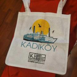 KOLEKSİYONLUK KADIKÖY BELEDİYESİ BEZ ÇANTA. ÇİFT TARAFLI. KULLANILMADI.