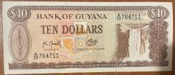 GUYANA 10 DOLAR .ÇİL KAĞIT PARA AZ ÇIKAR RESİMDEKİ ÜRÜN