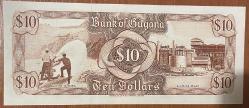 GUYANA 10 DOLAR .ÇİL KAĞIT PARA AZ ÇIKAR RESİMDEKİ ÜRÜN