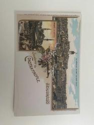 KARAKÖY LİMANI VE ÜSKÜDAR 1897 KARTPOSTAL