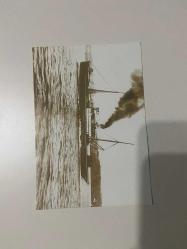 MUSTAFA KEMAL ATATÜRK Ü İSTANBULDAN SAMSUNA GÖTÜREN BANDIRMA VAPURU 1878 KARTPOSTAL