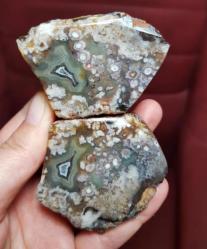 Krem Çiçek Akik | Büyüme ve İç Uyum Taşı | Yarı Saydam Plume Agate - Ağırlık: 151g - Benzersiz Koleksiyonluk Nadir Parça Kütle