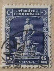 1929 Türkiye Pul - Lonrda Baskısı 6 krş.