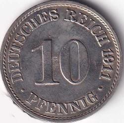 ALMANYA 10 Fenik, 1911 ÇA 