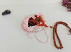 Eskilerden El Örgüsü tesbih çantası - Dantel el işi çanta