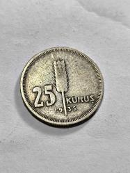 1935 Gümüş 25 Kuruş Çt kondüsyondadır