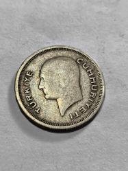 1935 Gümüş 25 Kuruş Çt kondüsyondadır