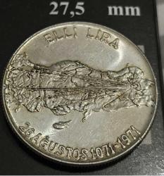 1071 Malazgirt Zaferinin 900.Yılı Anısına Sultan Alparslan Gümüş Hatıra Para 19 Gr