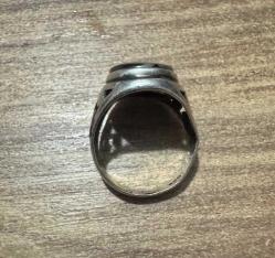 Siyah Akik 925 Ayar gümüş yüzük 5,77 Gr